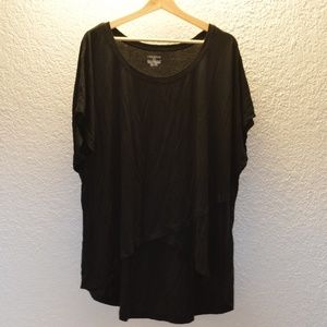 Lane Bryant Black Workout T-Shirt 26/28